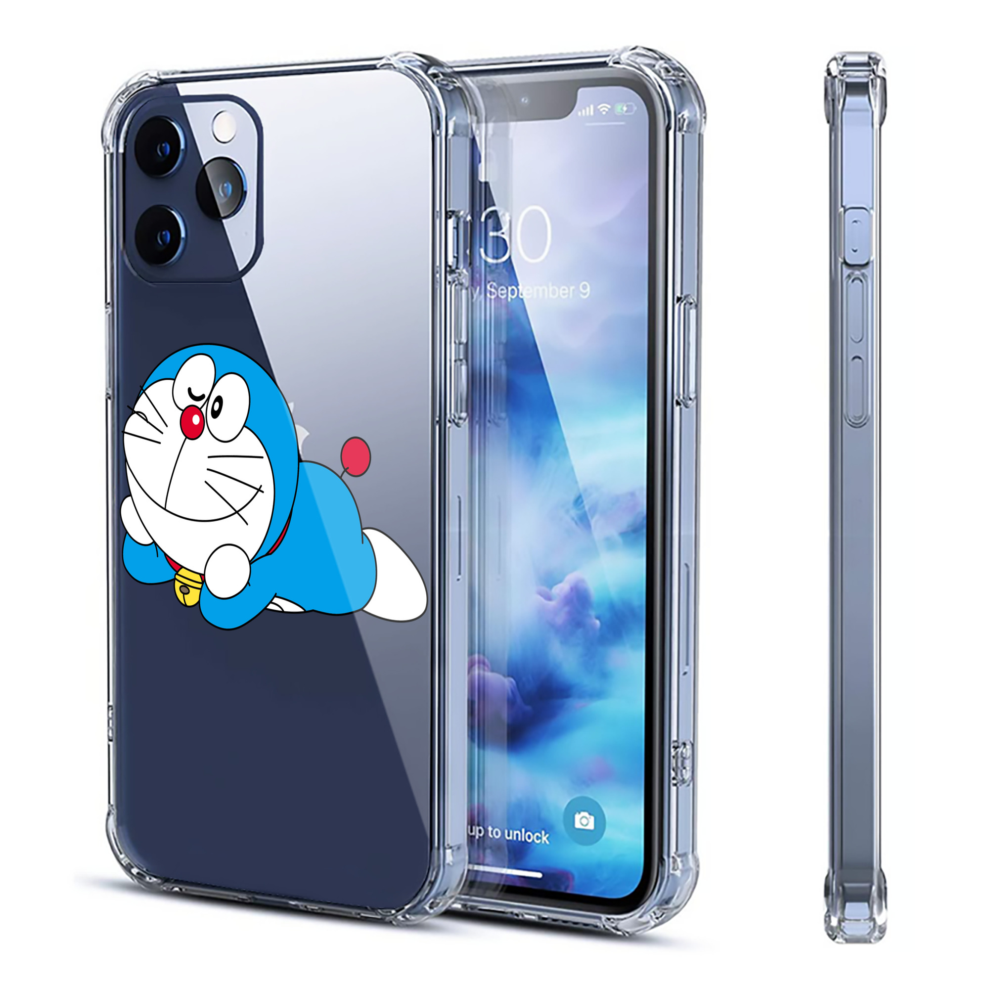 （画像用） ドラえもん Doraemon 【iPhone 12シリーズ対応】透明スマホケース（クリアソフトケース）